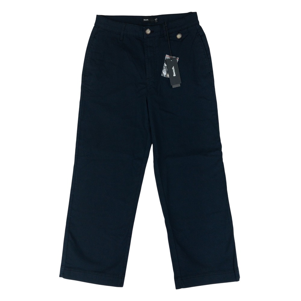 Bench Chino Pants Womens Medium Navy Blue Wide Leg High Rise‎ Jara New